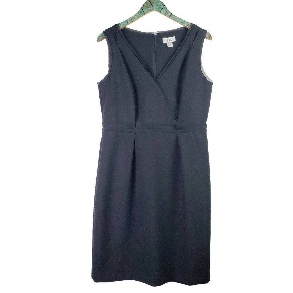 Ann Taylor LOFT Black Sleeveless Sheath Dress Size S